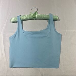 Women’s Fitted Blue Crop Tank Top size Medium
